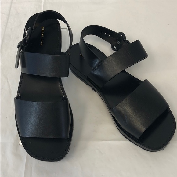 Celine Paris black slingback sandal
